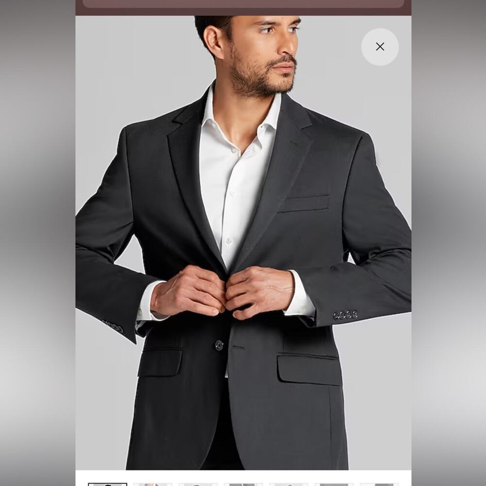 Pronto Uomo The Men's Warehouse Modern Fit Wool Blend Suit Charcoal Gray 36R - Picture 2 of 16